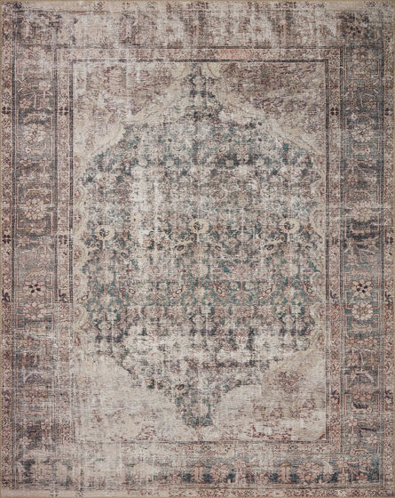 Georgie GER-08 Lagoon/Beige Area Rug