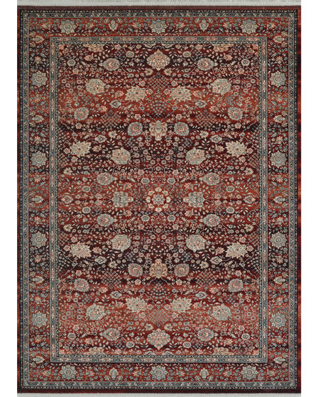 Kashimar Floral Vase Rust Area Rug