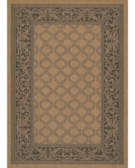 Recife Garden Lattice Cocoa/Black Area Rug