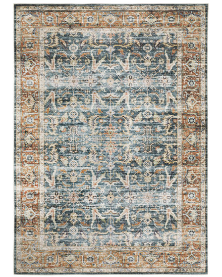 Charleston cha06 Blue/Rust Area Rug
