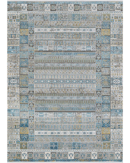 Siena Tessera Blue/Gold/Steel Area Rug