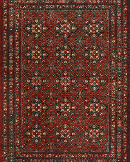 Old World Classic Royal Afghan Antique Red Rug