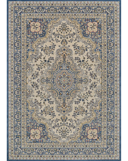 Old World Floral Tabriz Alabaster/Blue Rug