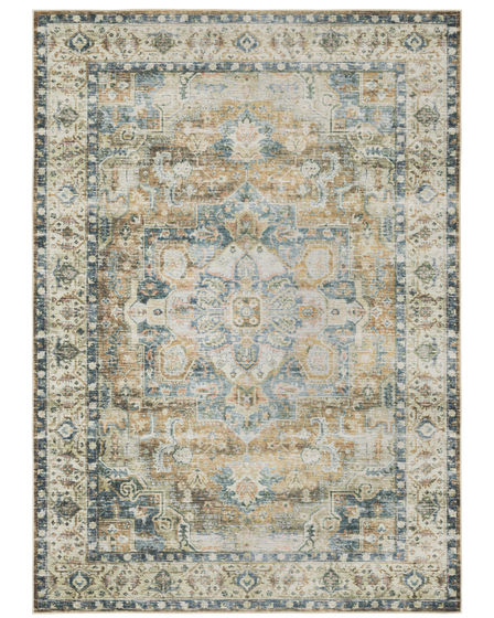 Charleston cha02 Blue/Gold Area Rug