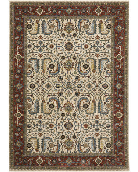 Aberdeen 144d1 Ivory/Red Area Rug