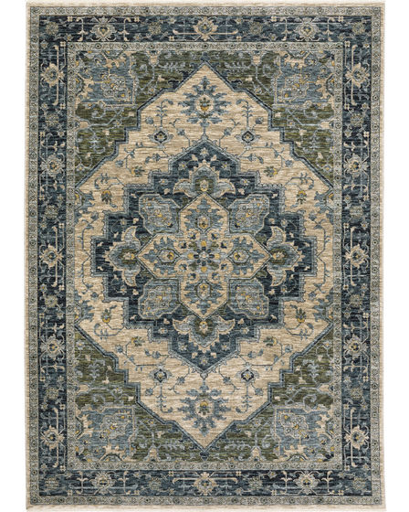 Aberdeen 51g Blue/Beige Area Rug