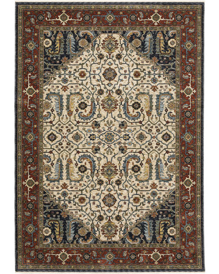 Aberdeen 752w Ivory/Red Area Rug