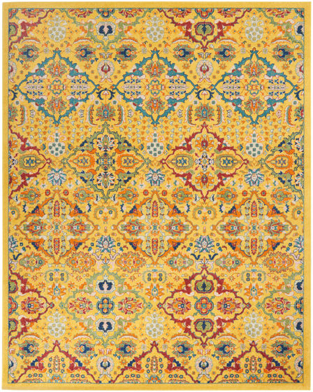 Allur ALR03 Yellow Multicolor Area Rug