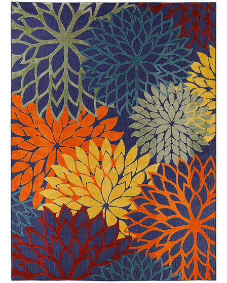 Aloha ALH05 Navy Multicolor Area Rug
