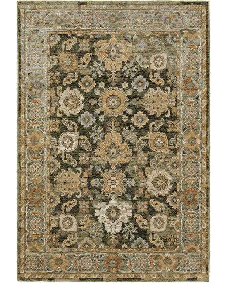 Andorra 2417b Green/Gold Area Rug