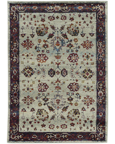 Andorra 6842d Stone/Red Area Rug