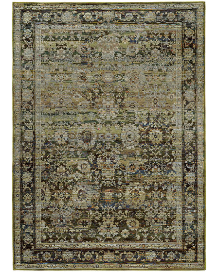 Andorra 7125c Green/Brown Area Rug