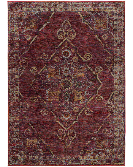 Andorra 7135e Red/Gold Area Rug