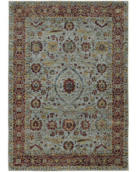 Andorra 7155a Blue/Red Area Rug