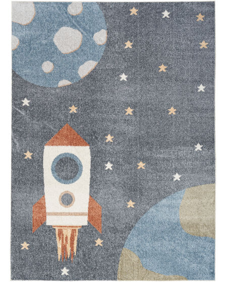 Astra Machine Washable ASW06 Sky Blue Rug