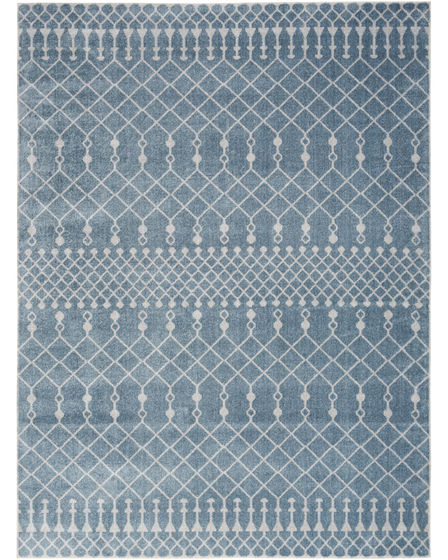 Astra Machine Washable ASW10 Blue Area Rug