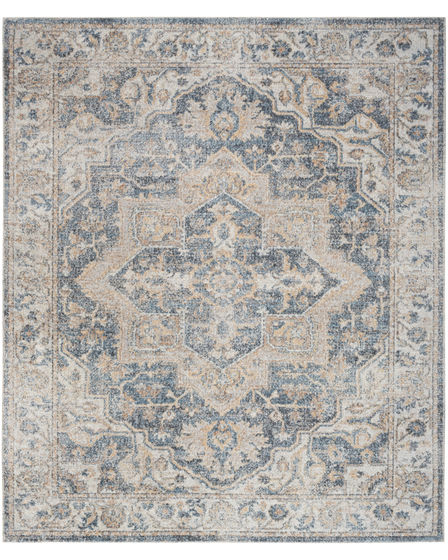 Astra Machine Washable ASW12 Grey Blue Rug