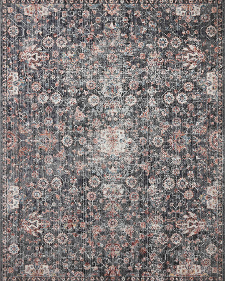 Cassandra CSN-03 Charcoal/Rust Area Rug