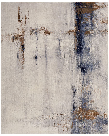Clio 39LXF Ivory/Blue/Brown Rug