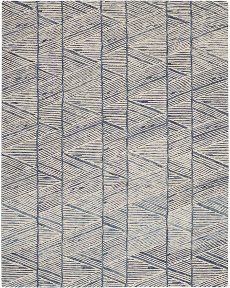 Colorado CLR01 White Blue Area Rug