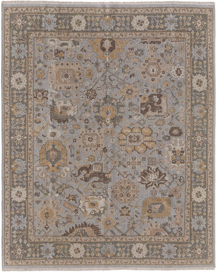 Corbitt 0612F Blue/Gold/Gray Area Rug
