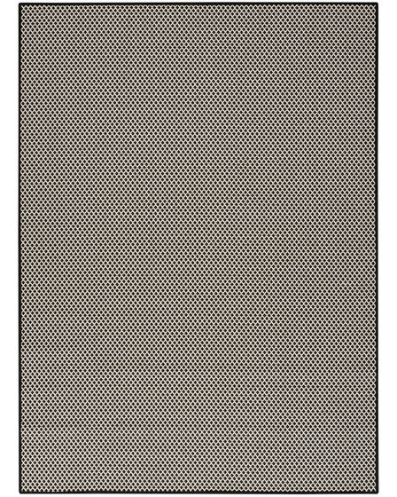 Courtyard COU01 Black White Area Rug