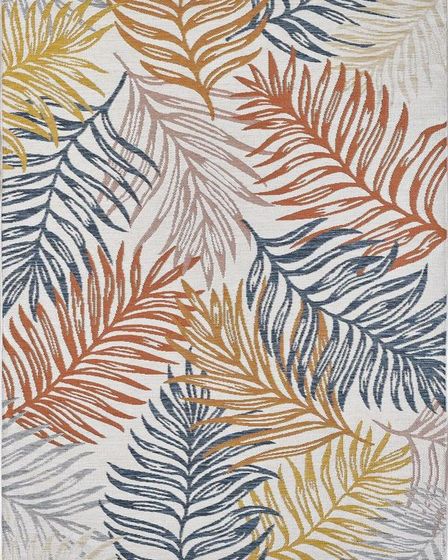 Dahlia 1405 Blue/Rust Palms Area Rug