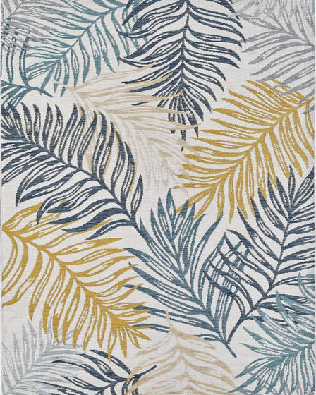 Dahlia 1406 Ivory Blue Palms Area Rug