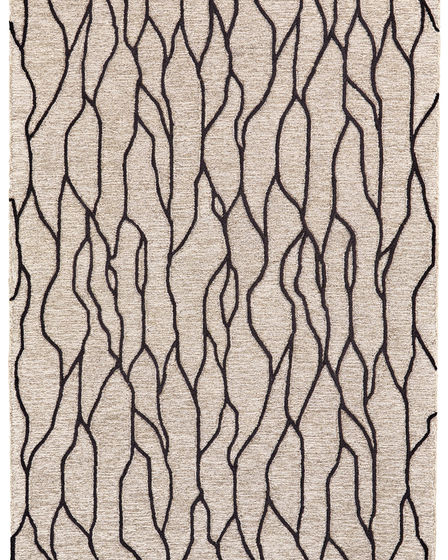 Enzo 8734F Taupe/Black Area Rug