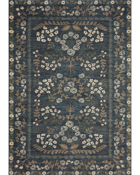 Fiore FIO-01 Navy Grey Area Rug