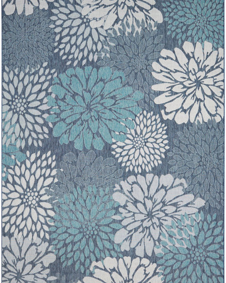Garden Oasis GOA06 Navy Area Rug