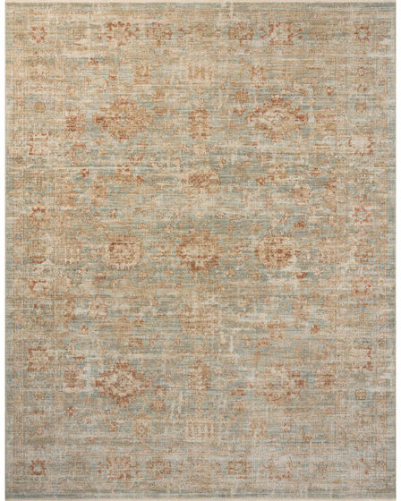 Heritage HER-06 Aqua/Terracotta Area Rug