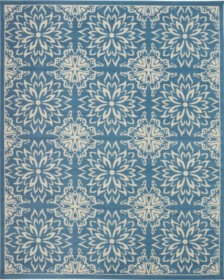 Jubilant JUB06 Ivory/Blue Area Rug