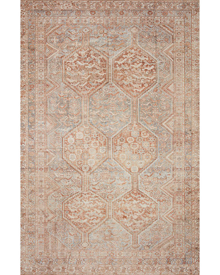 Jules Jul-04 Tangerine/Mist Area Rug
