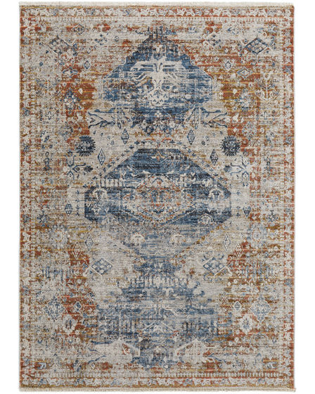 Kaia 39HWF Ivory/Orange/Blue Rug