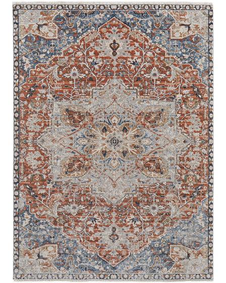Kaia 39HXF Orange/Ivory/Blue Rug