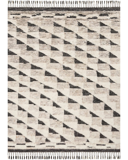 Khalid KF-02 Natural/Black Area Rug