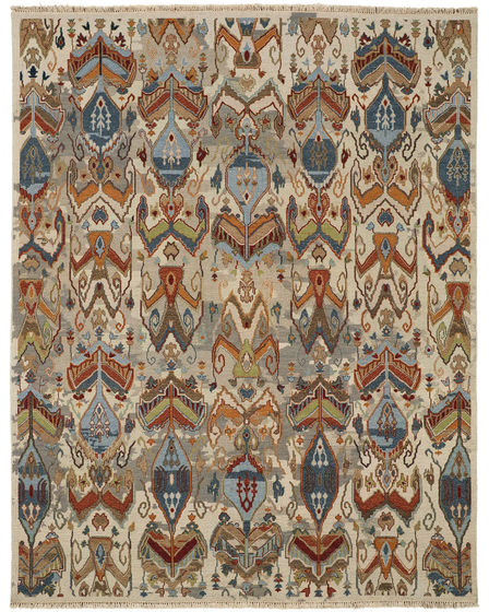 Leylan 0563F Tan/Ivory/Orange Rug