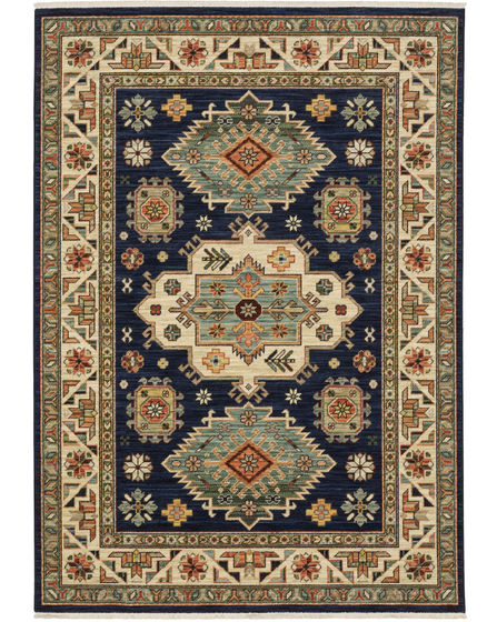 Lilihan 532b Navy Area Rug