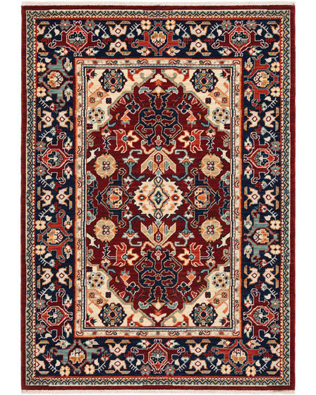 Lilihan 2062r Red/Blue Area Rug