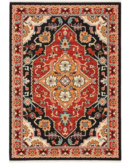 Lilihan 4929a Black/Red Area Rug