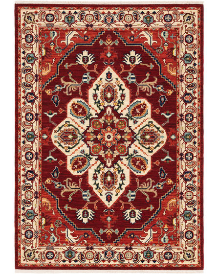 Lilihan 5502c Red/Ivory Area Rug