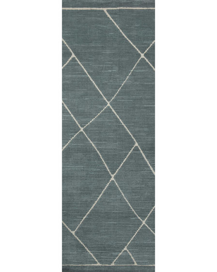 Logan LOG-01 Slate/White 2'6"x7'6" Runner Rug