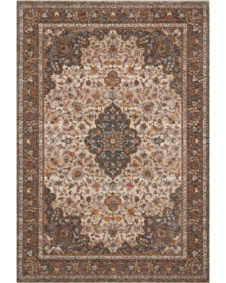 Lourdes LOU-01 Natural/Ocean Area Rug