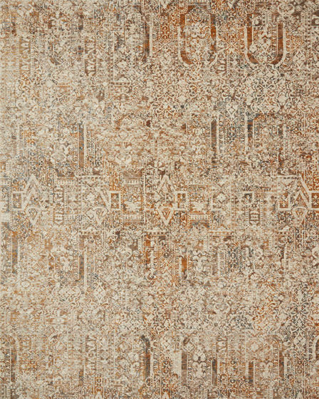Lourdes LOU-05 Ivory/Orange Area Rug
