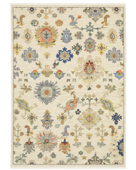 Lucca 5507w Ivory/Multi Area Rug