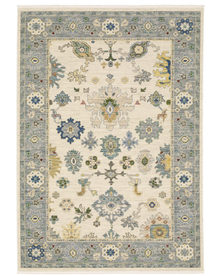 Lucca 846h Ivory/Blue Area Rug