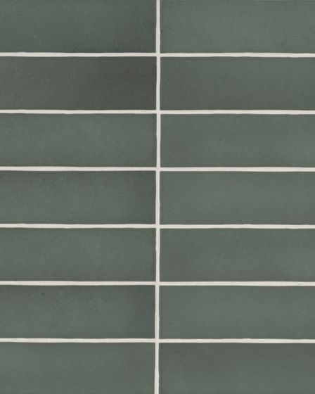 Makoto Midori Green 2.5" x 10" Matte Ceramic Wall Tile