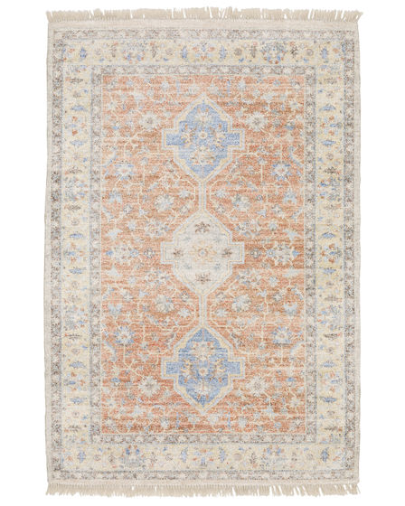 Malabar 45305 Orange/Blue Area Rug