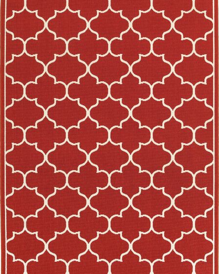 Meridian 1295r Red/Ivory Area Rug